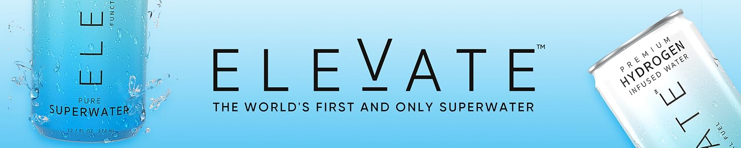 Elevate Hydrogen Water (15 Pk) Molecular Hydrogen Infused Alkaline Spring Water For Recovery Energy 