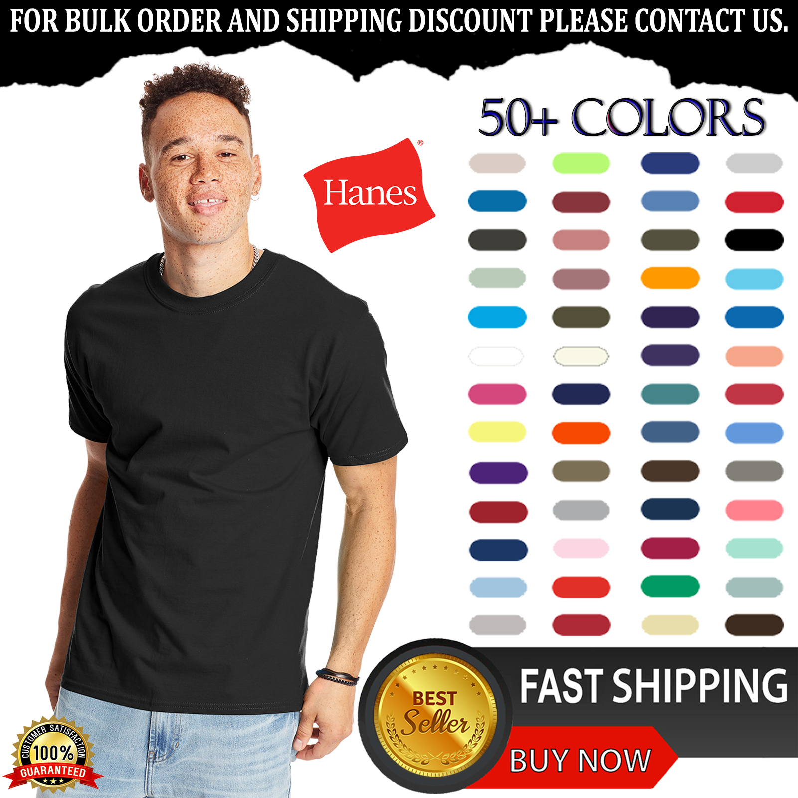hanes lay flat t shirts