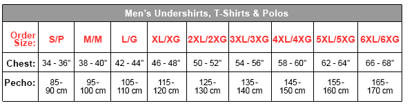 Hanes Tagless Tee Size Chart