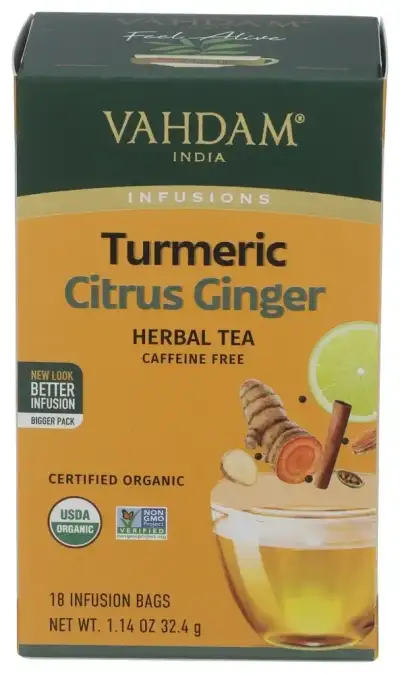 Vahdam Teas Citrus Ginger Turmeric Tea
