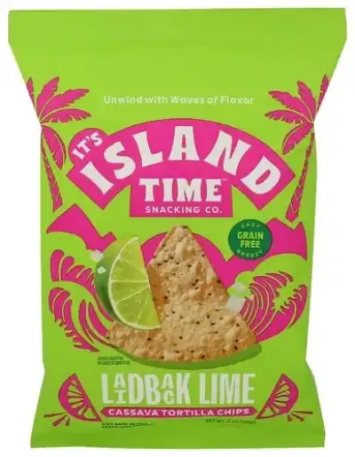 Its Island Time Snacking Chips Cassava Lime