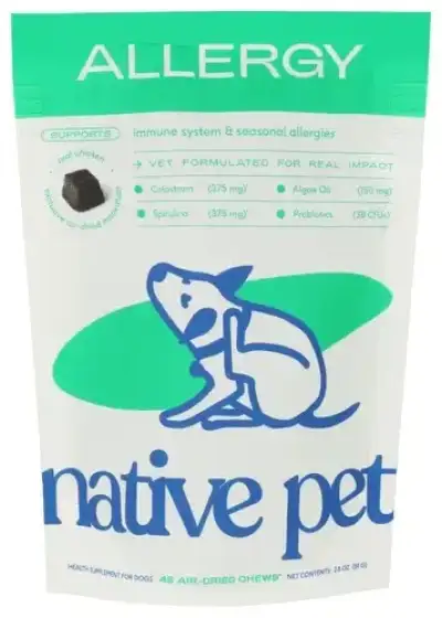 Native Pet Dog Supp Chew Aller 45Ct