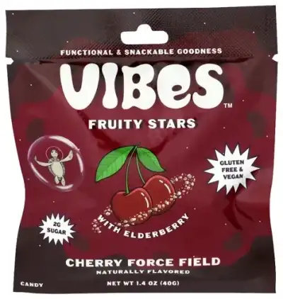 Vibes Snacks Fruity Stars Cherry