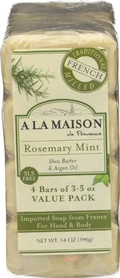 A La Maison Soap Bar 4Pk Rosemary