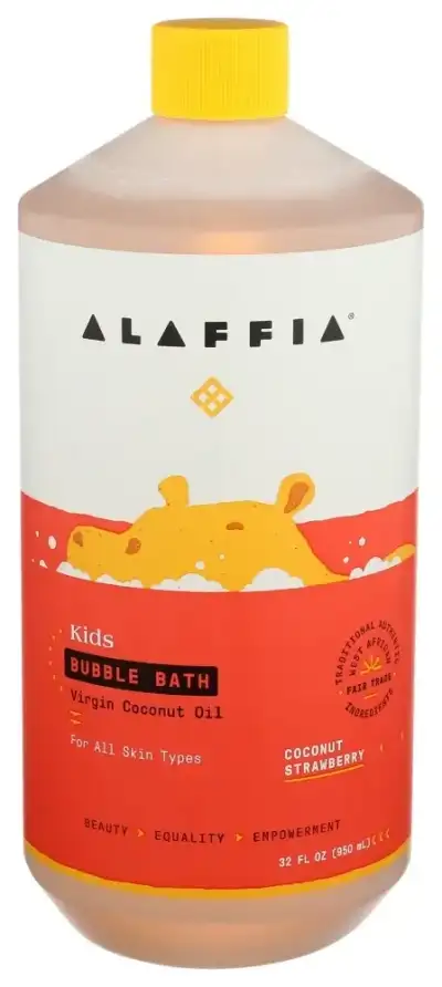 Alaffia Bath Bubble Coconut Strwb