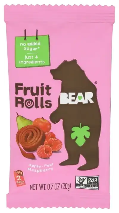 Bear Snacks Fruit Roll Rasp Single