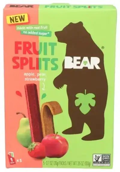 Bear Snacks Fruit Splits Apl Strawberry