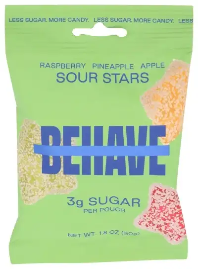 Behave Foods Inc Sour Strs Pnpl Rspby Apl
