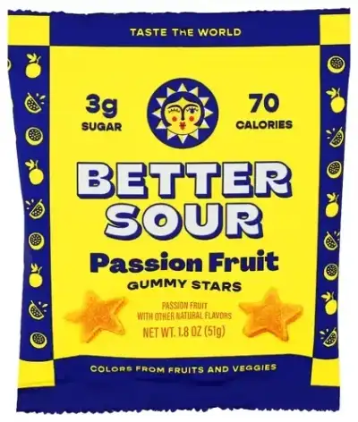 Better Sour Gummy Stars Passion Fuit