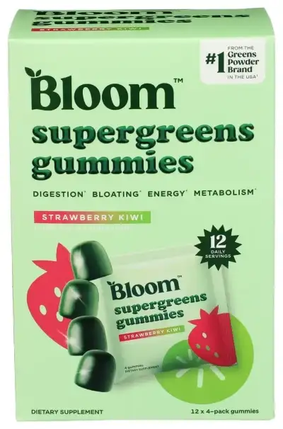 Bloom Nutrition Greens Gmy Strawberry 12Pkt