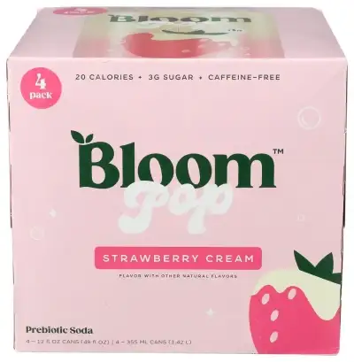 Bloom Pop Soda Pop Strawberry Caramel 4Pk