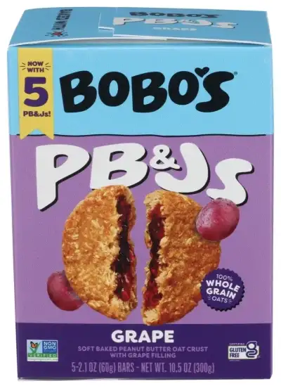 Bobos Oat Bars Bar Oat Pbj Grape 5Ct