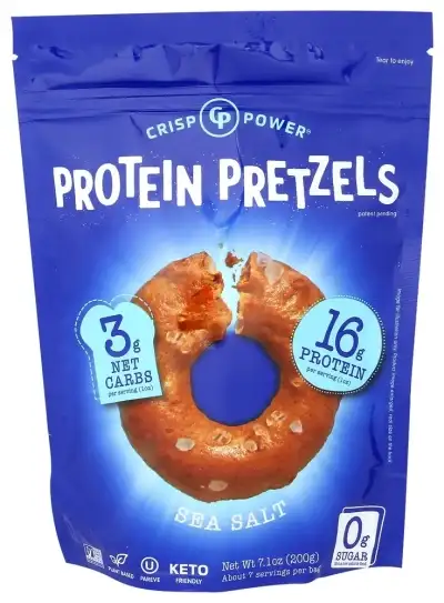 Crisp Power Pretzels Sea Salt Prtn
