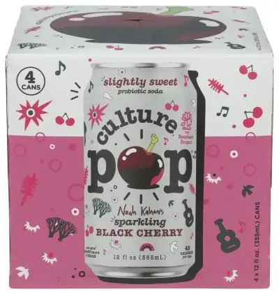 Culture Pop Soda Prbtc Blck Cher 4Pk