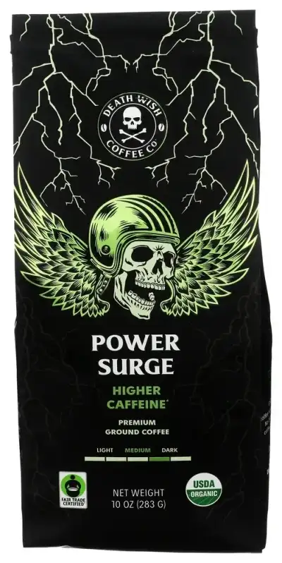 Death Wish Coffee Ground Power Surge Coffee