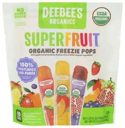 Deebees Organic Fruit Pop Variety 10 Pk