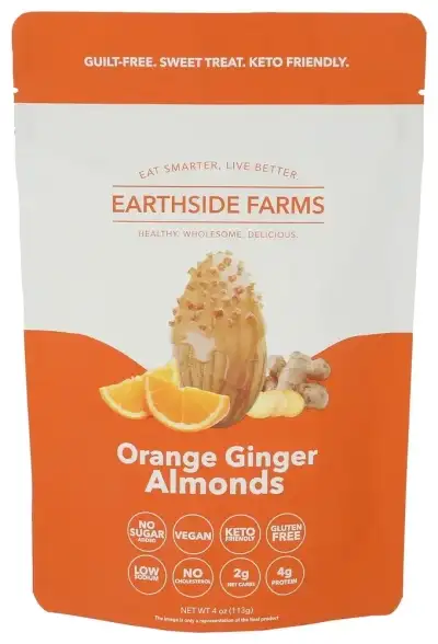 Earthside Farms Almonds Orange Ginger