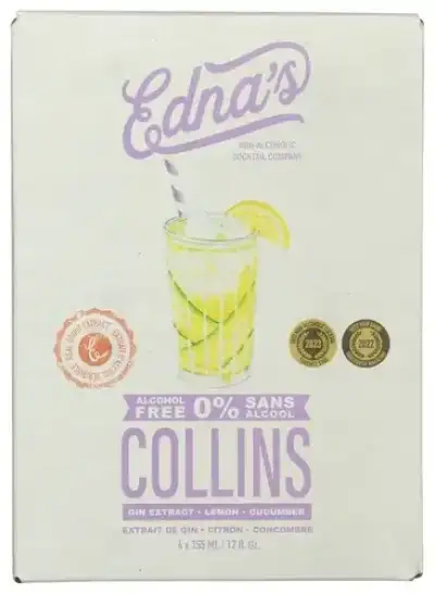 Ednas Non Alcoholic Cockt Na Mocktail Collins 4Pk