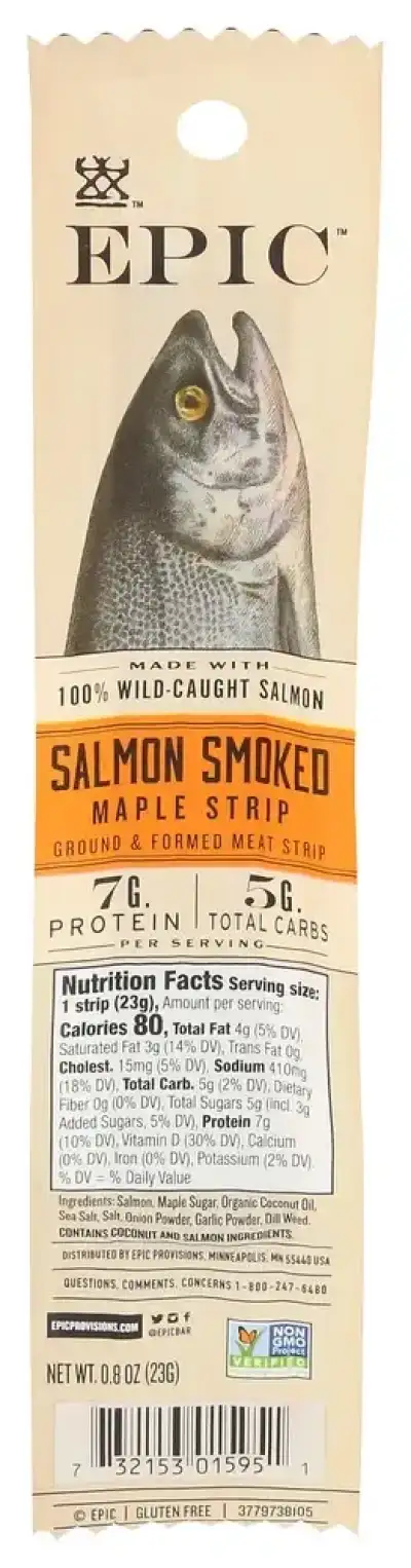 Epic Strip Salmn Flt Smoked Mapl