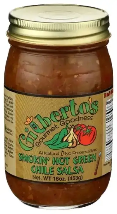 Gilbertos Gourmet Goodnes Salsa Smokin Hot Grn Chl
