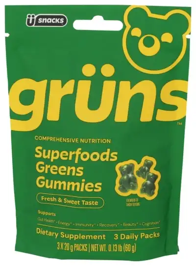 Gruns Superfood Green Gmy 3Pkt