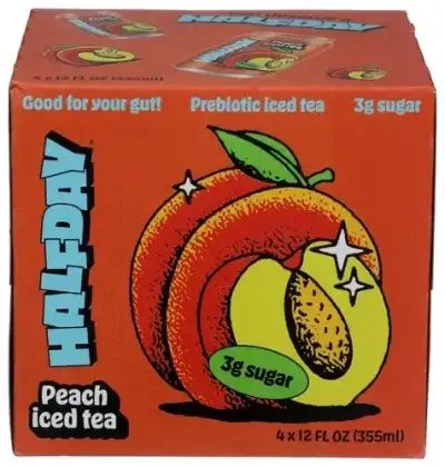 Halfday Tea Iced Preb Peach 4Pk