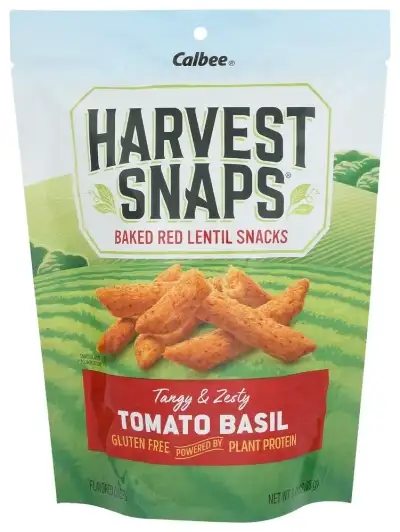 Harvest Snaps Snack Crisps Tmato Basil