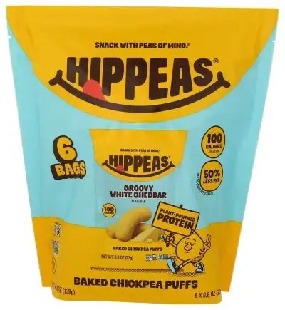 Hippeas Puffs White Cheddar 6Pk