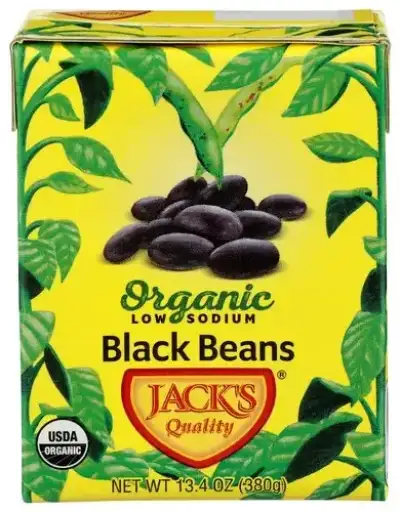 Jacks Quality Bean Black Low Sodium Org