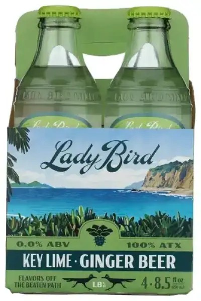 Lady Bird Soda Co Ginger Beer Key Lime 4Pk