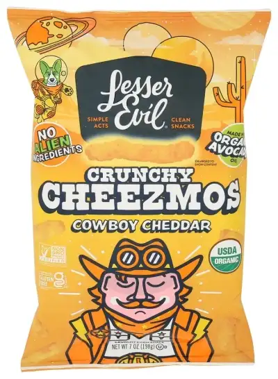 Lesser Evil Cheezmos Cowboy Cheddar