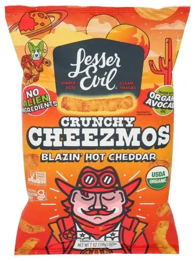 Lesser Evil Cheezmos Blazn Hot Chddr