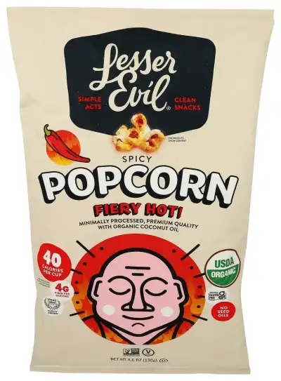 Lesser Evil Popcorn Fiery Hot Organic