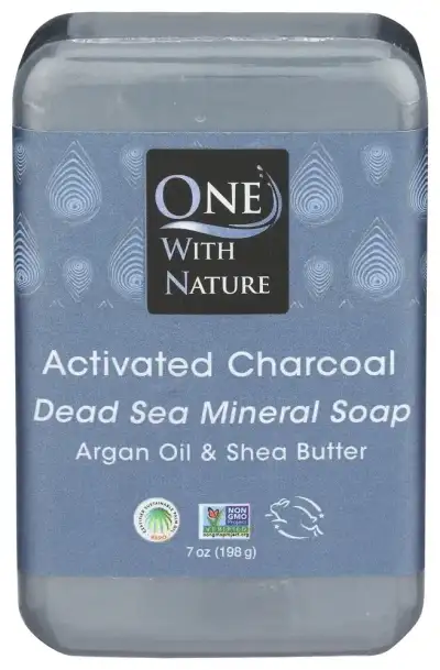 One With Nature Soap Bar Actvd Charcoal