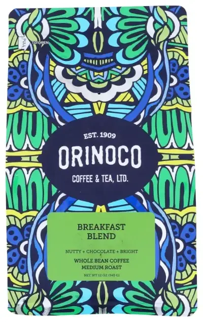 Orinoco Coffee Tea Whole Bean Breakfast Coffee