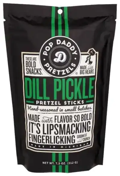 Pop Daddy Popcorn & Pretz Pretzels Pickle Dill