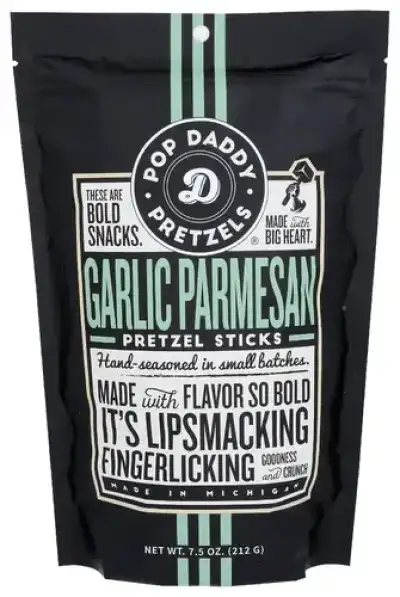 Pop Daddy Popcorn & Pretz Pretzel Garlic Parmesan