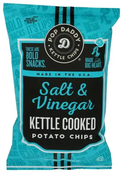 Pop Daddy Popcorn & Pretz Chips Potato Salt & Vngr