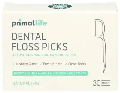 Primal Life Organics Floss Dental Bamboo Charc