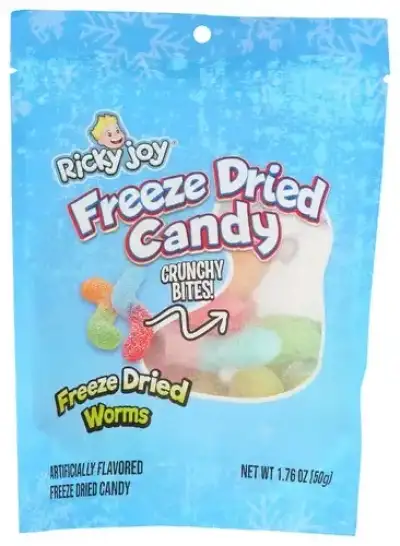 Ricky Joy Candy Freeze Dried Worms