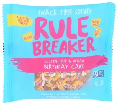Rule Breaker Snacks Brownie Birthday Cake
