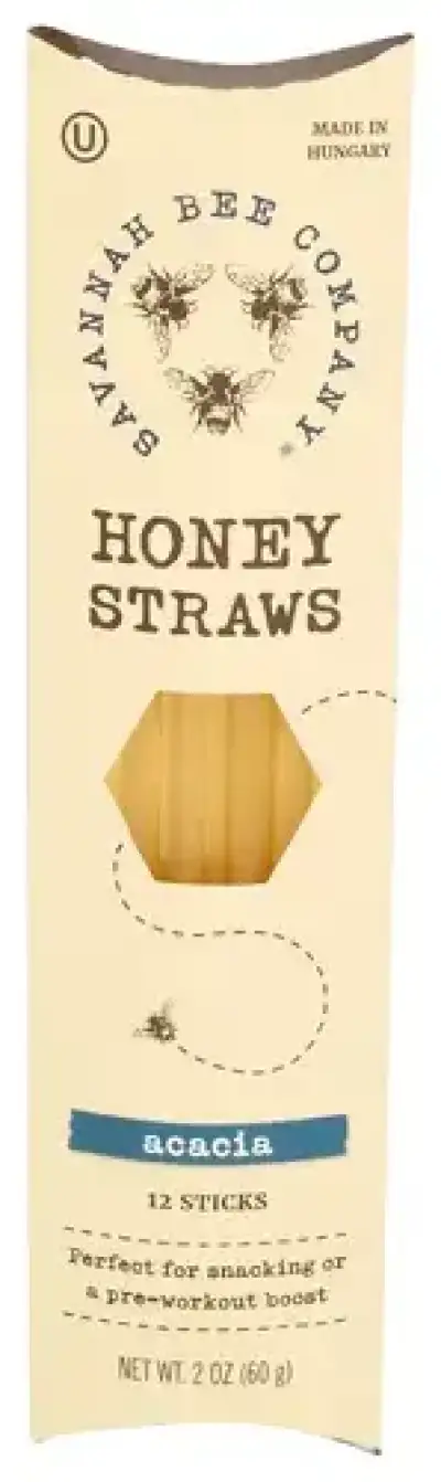 Savannah Bee Co Honey Straw Boxed 12Pk