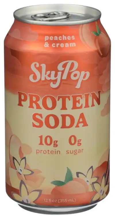 Skypop Protein Soda Soda Protein Peach Cream