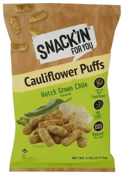 Snackin For You Puffs Clflwr Green Chili