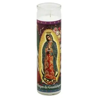 St Jude Candle Virgin De Guadalupe Whi