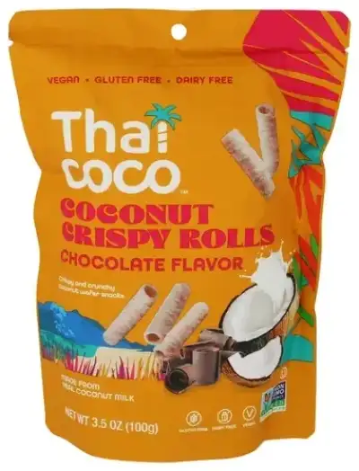 Thai Coco Rolls Crispy Coconut Choc