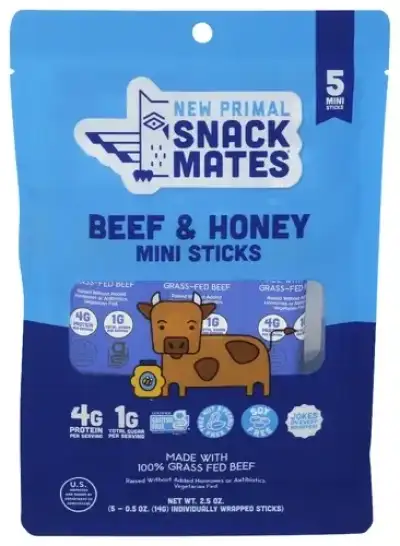 The New Primal Sticks Mini Beef N Honey