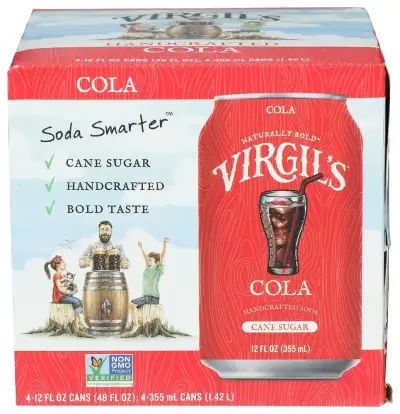 Virgils Soda Cola 4Pk Cans