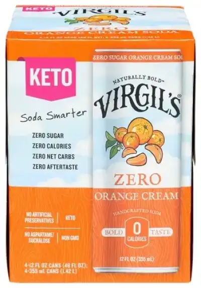 Virgils Orange Cream Zero Sug 4Pk