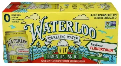 Waterloo Sparkling Water Water Sp Lm Ital Ice 8Pk